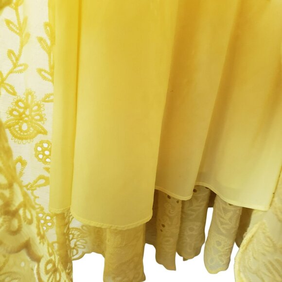 Alice + Olivia Yellow Eyelet Maxi Dress - Picture 14 of 16